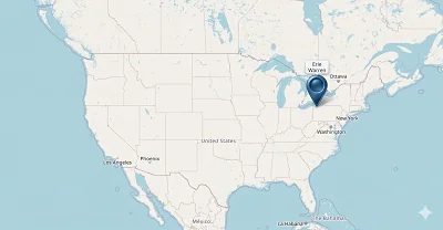 Map showing NW Pennsylvania region